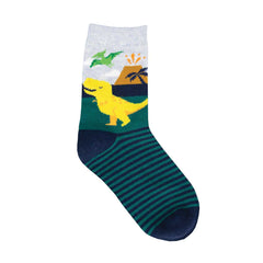 Totally T-Rex, Dinos Kids' Crew Socks (Age 4-7)