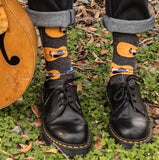 Nice Acoustics, Guitars (Charcoal) Bamboo Crew Socks L/XL