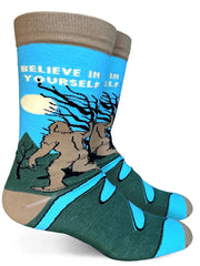 Believe in Yourself, Bigfoot Crew Socks L/XL
