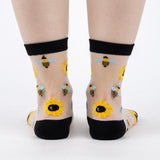 You Are My Sunshine Sheer Crew Socks S/M