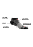 Darn Tough® Men's No Show Lightweight Running Sock Charcoal 1437