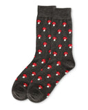Magic Mushroom (Charcoal) Men's Cashmere Blend Crew Socks