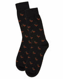 Ducks In A Row (Black) Men's Cashmere Blend Crew Socks