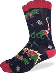 Dinosaurs In Christmas Sweaters King Size Crew sock (13-14+)