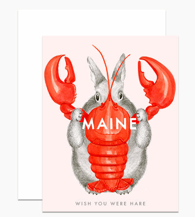 Maine, Wish You Were Hare Greeting Card