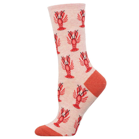 Lobstah (Pink Heather) Women's Crew Sock