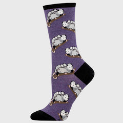 Opossum Posse (Purple) Women’s Crew Socks