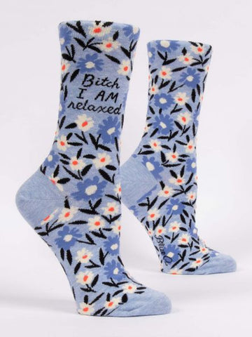 Bitch I AM Relaxed Women's Crew Socks