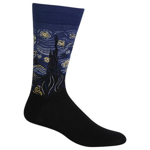 Starry Night (Blue) Men's Crew Socks