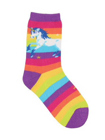 Magical Unicorn Kids' Crew Socks (Age 4-7)