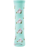 Rabbits (Seafoam) Women's Bamboo Crew Socks