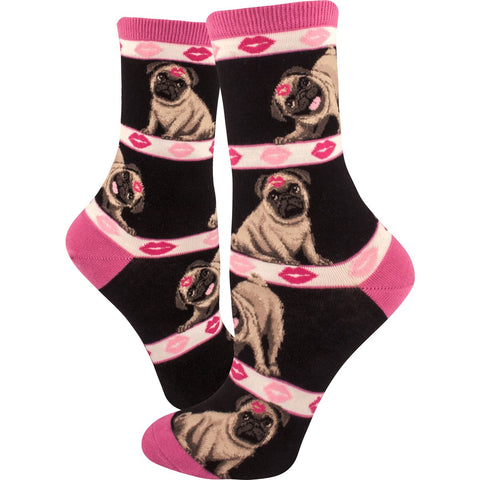 Pugs and Kisses Women's Crew Socks