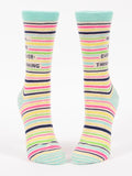 Shhh... I'm Overthinking Women's Crew Socks