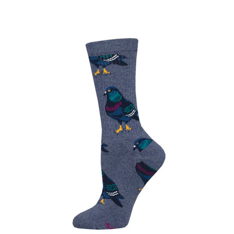 Sly Pigeon (Blue) Unisex Athletic Crew Socks S/M