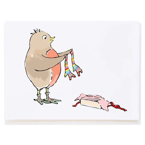Bird Socks Birthday Card