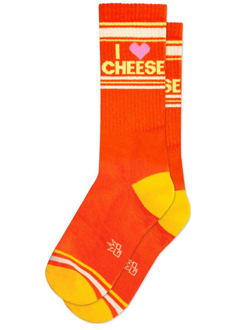 I ❤️ Cheese (Orange) Unisex Crew Socks