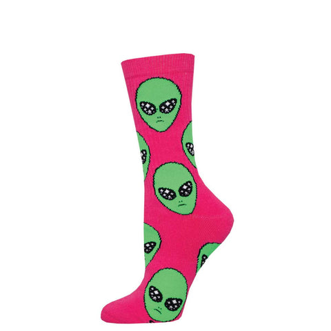 Alien All-Stars (Pink) Unisex Athletic Crew Socks Small/Medium