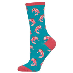 Axolotls (Teal) Women’s Crew Socks