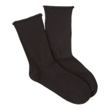 Roll Top, Non-Binding 3 Pack (Black) Women's Crew Socks