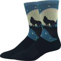 Bigfoot Wolf Howl Active Men's Crew Socks