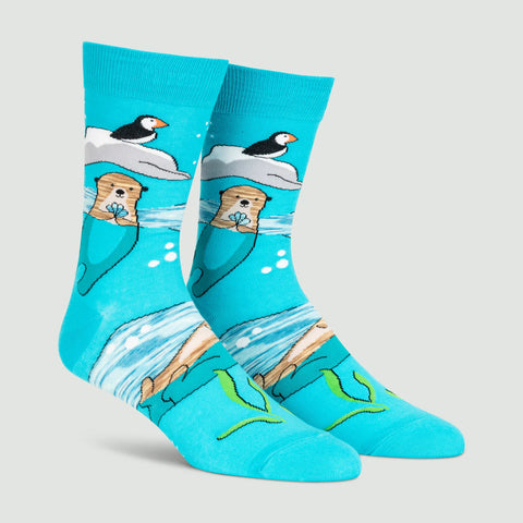 Plays Well With Otters Crew Socks L/XL