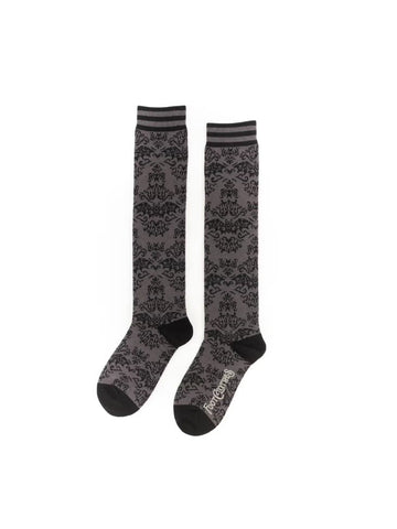 Bat Damask Unisex Knee High Socks