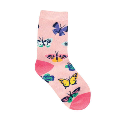 Butterfly Migration Kids' Crew Socks (Age 4-7)