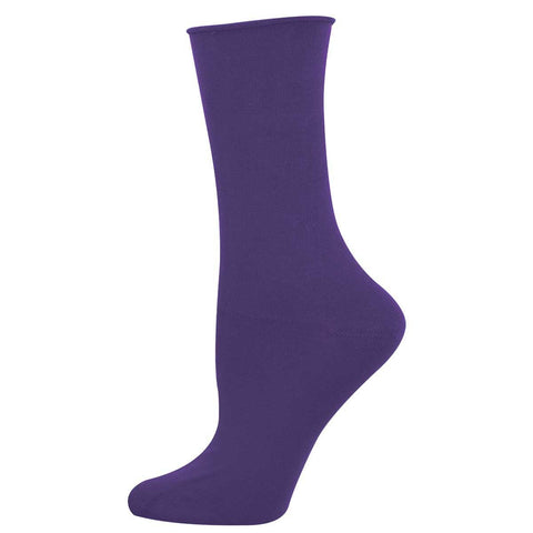 Roll Top Bamboo (Asst. Colors) Crew Socks S/M