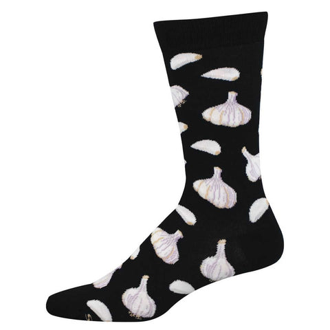 Gilroy Garlic (Black) Bamboo Crew Socks L/XL
