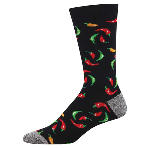 Hot On Your Heels (Black) Bamboo Crew Socks L/XL