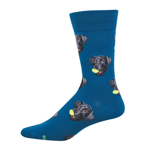 Black Labrador (Teal) Crew Socks L/XL