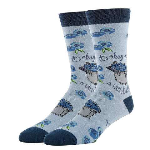 A Little Blue Crew Socks M/L