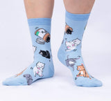 Purr-scription For Happiness Crew Socks S/M