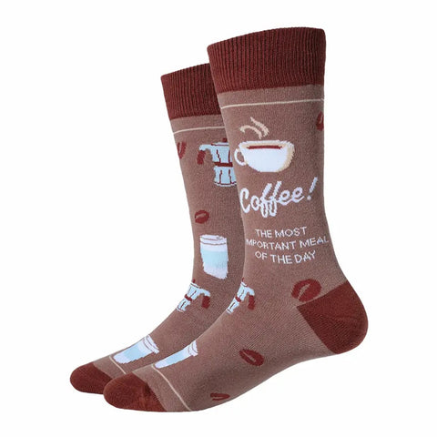 Coffee! (Brown) Crew Socks L/XL