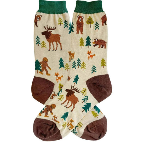Woodland Creatures Crew Socks S/M