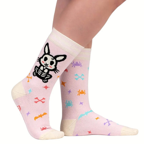 Skelly Bunny Unisex Crew Socks