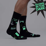 Game on, Gaming Glow In The Dark Crew Socks L/XL