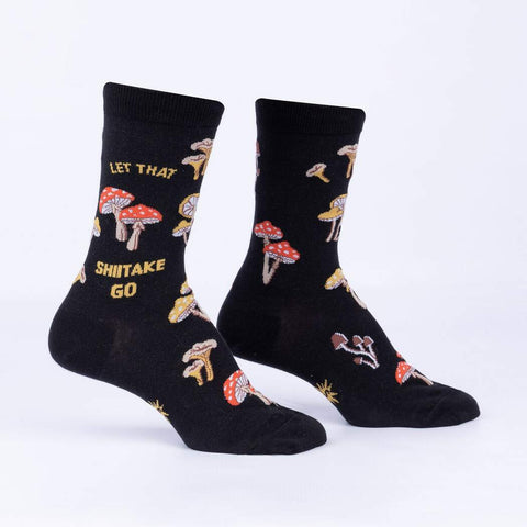 Let That Shiitake Go Crew Socks S/M