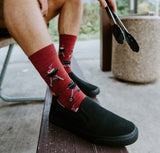 Fired Up! Grilling (Brick) Crew Socks L/XL