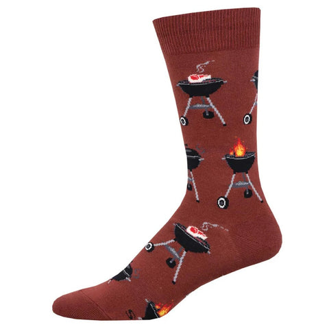 Fired Up! Grilling (Brick) Crew Socks L/XL