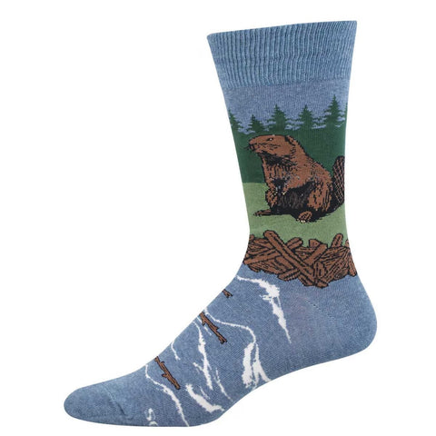 Beaver (Blue) Crew Sock L/XL