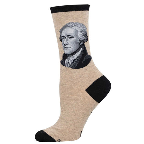 Founding Father Hamilton (Tan/Hemp) Crew Socks S/M