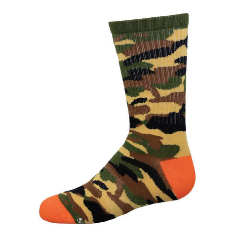 Camouflage Kids' Athletic Crew Socks (Age 7-10)