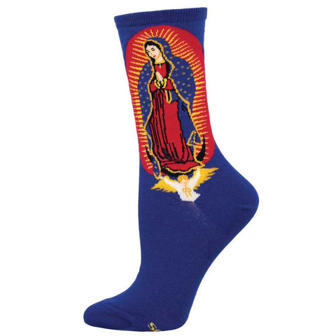 Our Lady Of Guadalupe (Blue) Crew Socks S/M