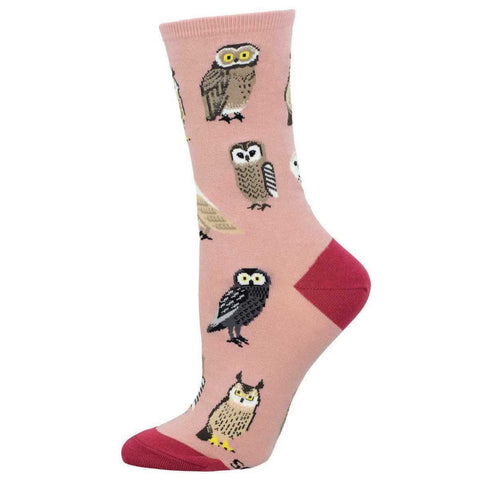 Parliament Of Owls (Pink) Crew Socks S/M