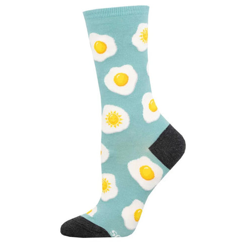 Keep On The Sunny Side, Eggs (Blue) Crew Sock S/M