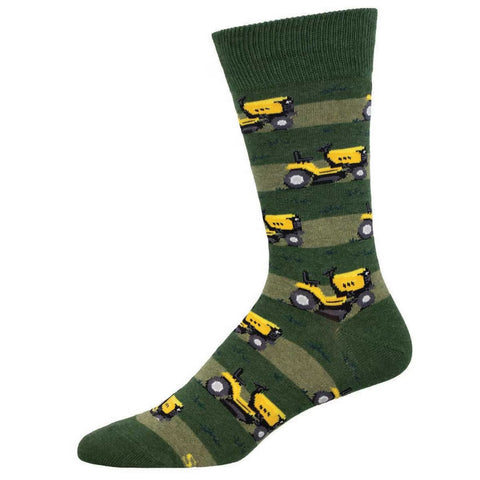 Lawn Mower (Green) Crew Socks L/XL