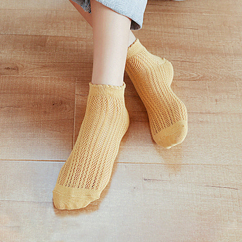 Crochet/Knit Mesh (Asst Color) Ankle Socks