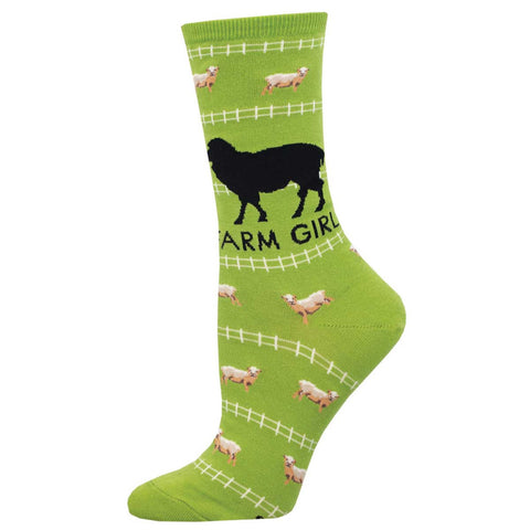Farm Girl (Green) Women's Crew Sock
