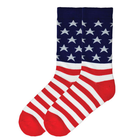 American Flag, Made in USA Men's Crew Socks